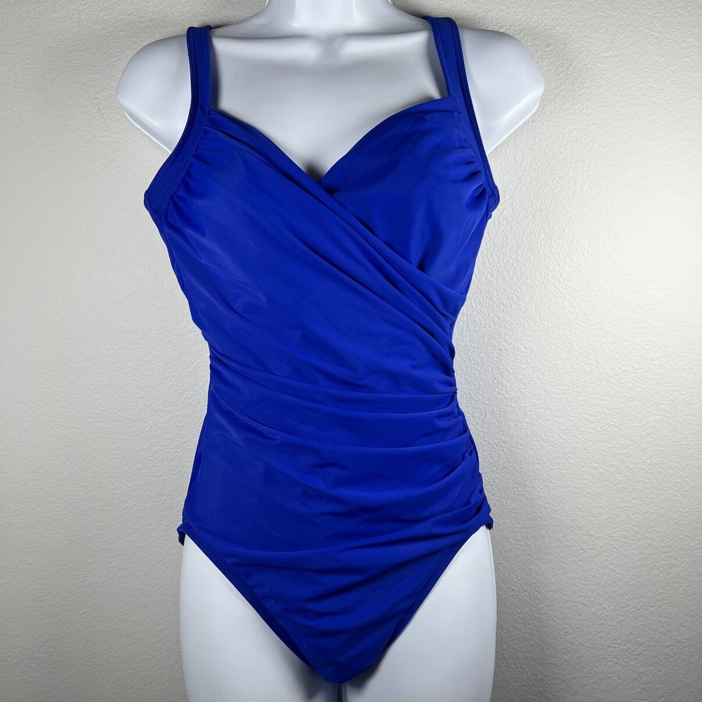 Miraclesuit Womens One Piece Bathing Suit Swimsuit Sz 10 Full Coverage Slimming